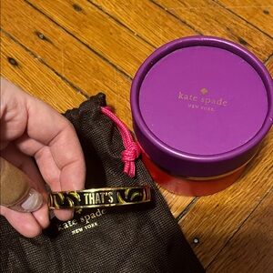 kate spade “That’s Bananas” Black and Gold Statement Bangle